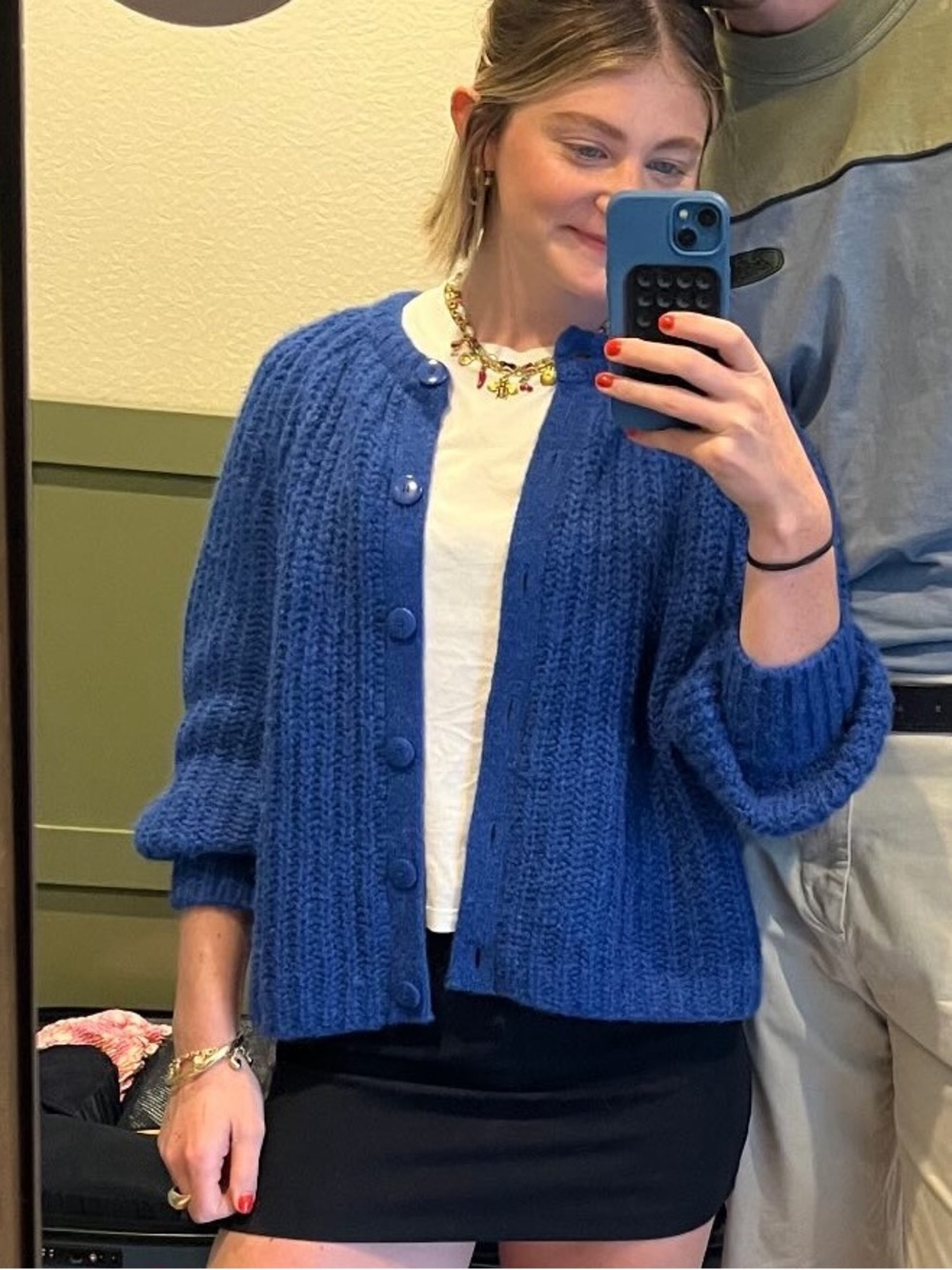 Sezane Emile Cardigan colbalt blue - Picture 2 of 3
